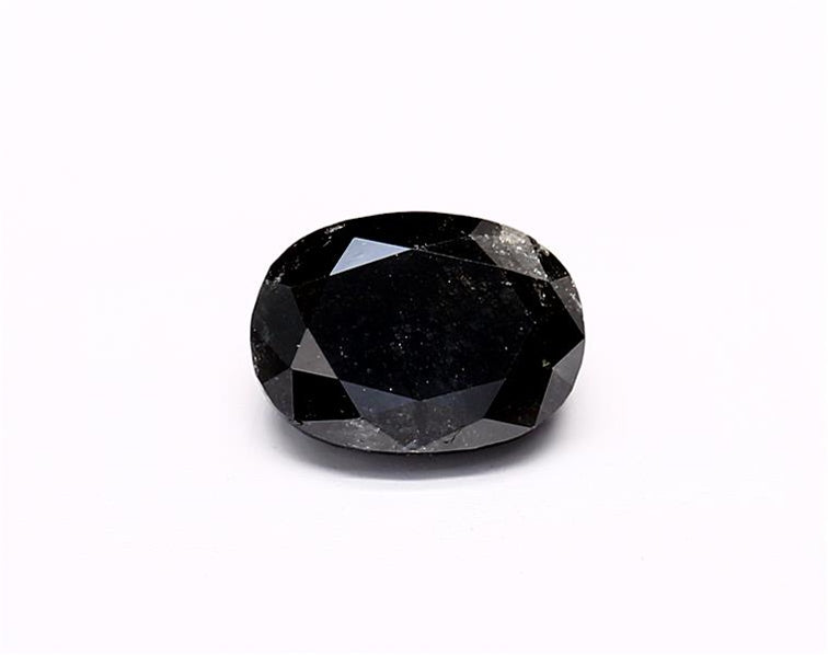 1.29 Carat Natural Black Oval Diamond GIA