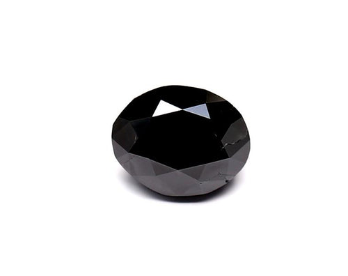 1.8 Carat Natural Black Oval Diamond GIA