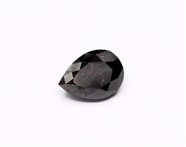 1.23 Carat Natural Black Pear Diamond GIA