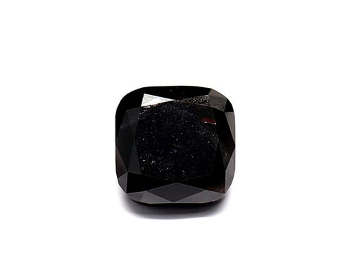 1.35 Carat Natural Black Cushion Diamond GIA