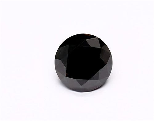 1.21 Carat Natural Black Round Diamond GIA