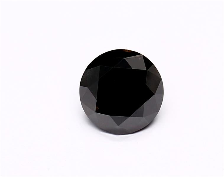 1.21 Carat Natural Black Round Diamond GIA