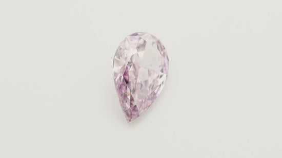 0.30 Carat Fancy Purple Pink Pear Diamond SI1 GIA