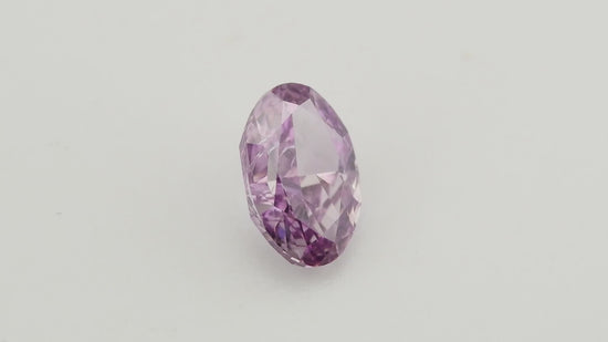 0.30 Carat Fancy Intense Pinkish Purple Oval Diamond SI2 GIA