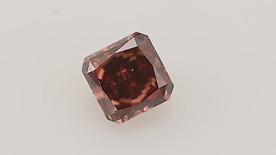 0.40 Carat Fancy Deep Brownish Pink Radiant Diamond SI1 GIA