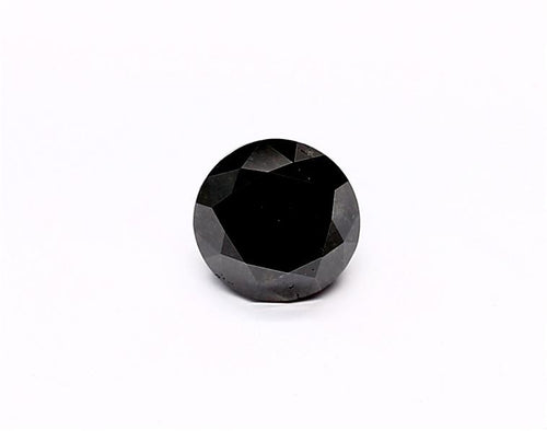 1.21 Carat Natural Black Round Diamond GIA