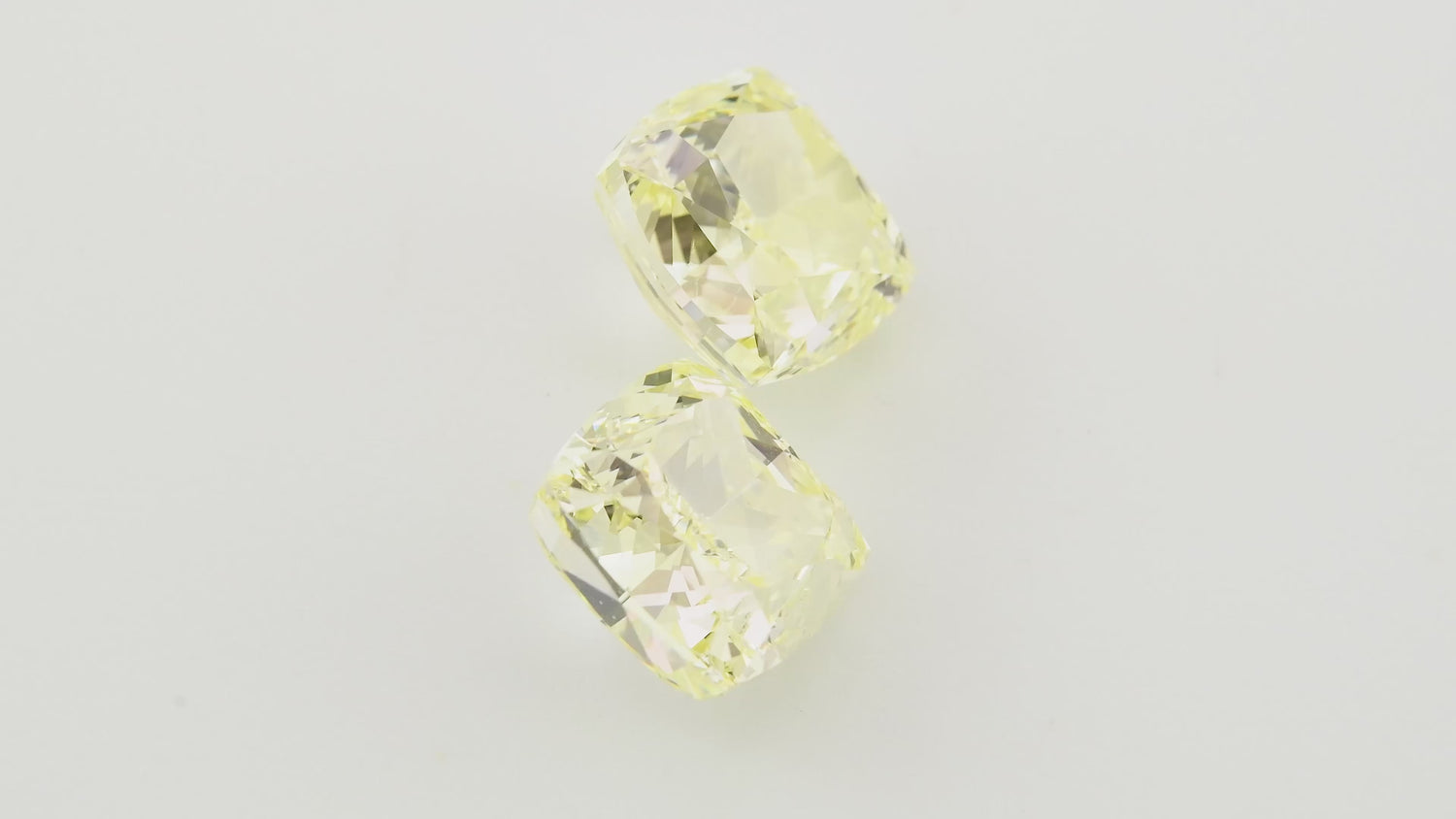 10.08 Carat Fancy Light Yellow Cushion Diamonds VS1