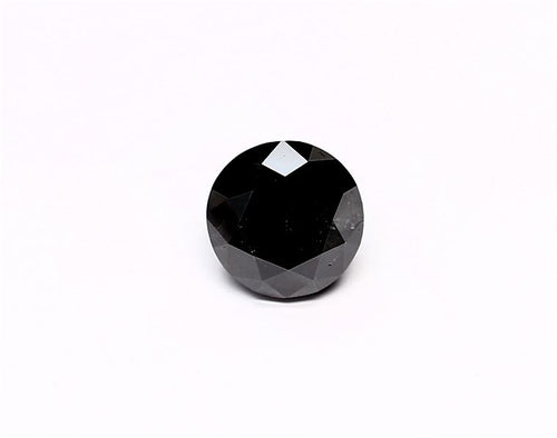 1.9 Carat Natural Black Round Diamond GIA