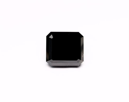3.24 Carat Natural Black Sq emerald Diamond GIA