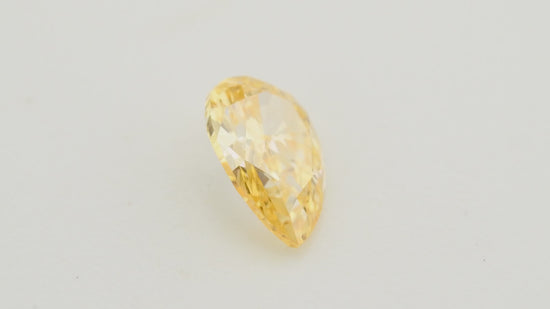 0.56 Carat Fancy Intense Yellow Orange Pear Diamond SI2 GIA