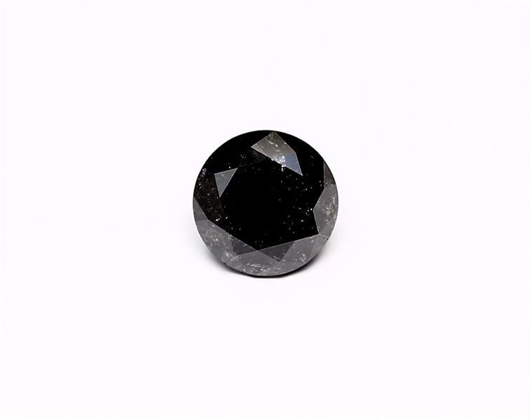 2 Carat Natural Black Round Diamond GIA