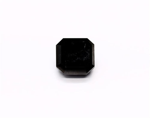 2.58 Carat Natural Black Sq emerald Diamond GIA