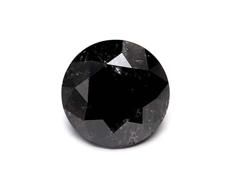 0.99 Carat Natural Black Round Diamond GIA
