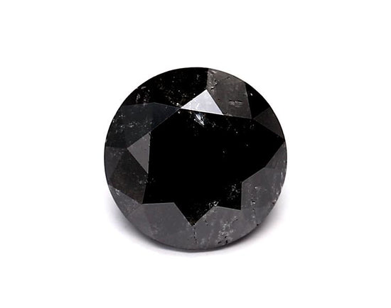 0.99 Carat Natural Black Round Diamond GIA