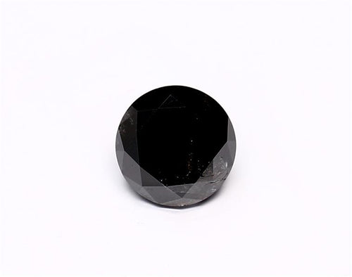 1.11 Carat Natural Black Round Diamond GIA