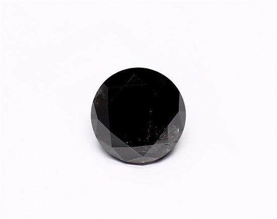 1.11 Carat Natural Black Round Diamond GIA