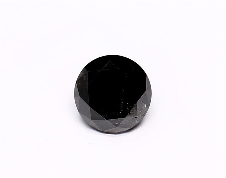 1.11 Carat Natural Black Round Diamond GIA