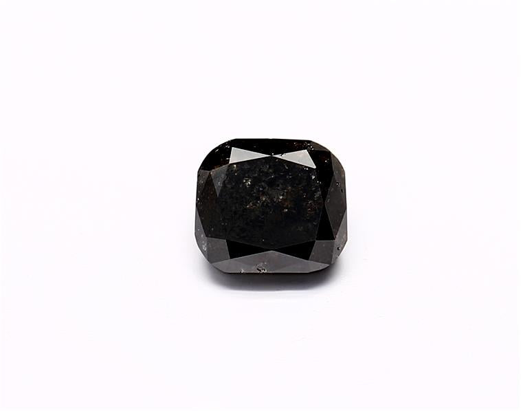 1.08 Carat Natural Black Cushion Diamond GIA