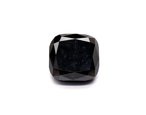 1.36 Carat Natural Black Cushion Diamond GIA