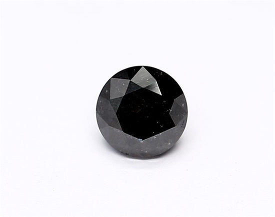 0.28 Carat Natural Black Round Diamond GIA