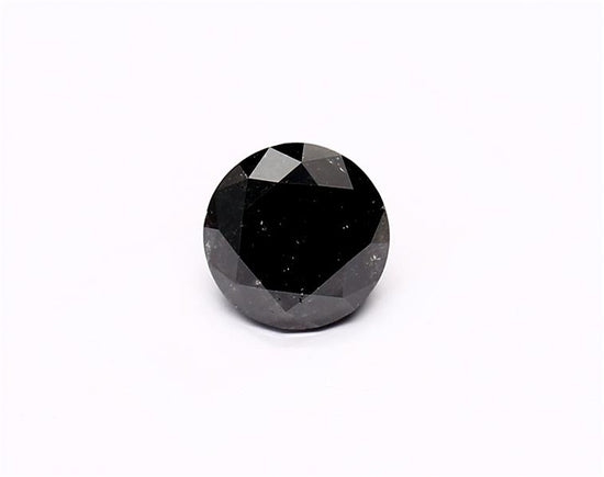 1.09 Carat Natural Black Round Diamond GIA