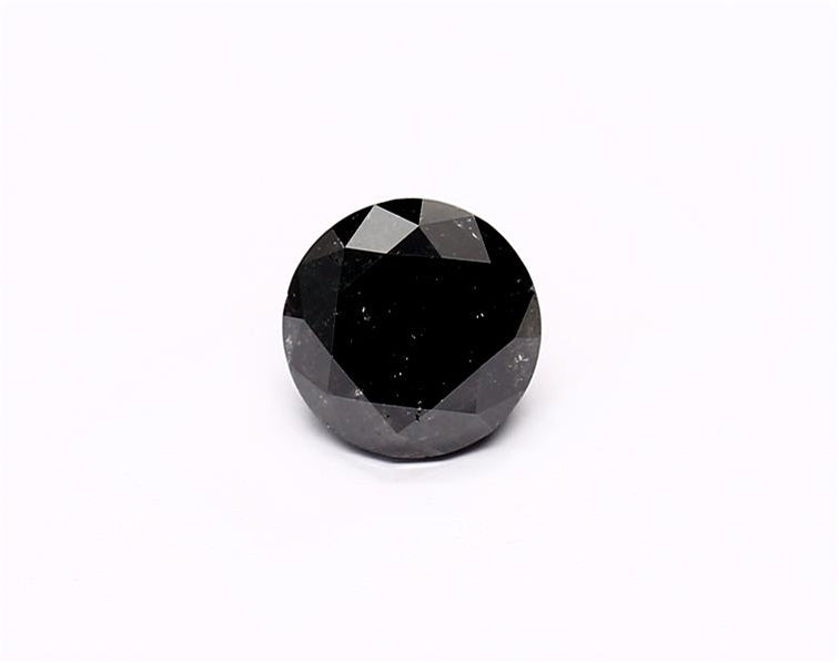 1.09 Carat Natural Black Round Diamond GIA