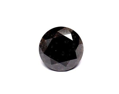 1.31 Carat Natural Black Round Diamond GIA