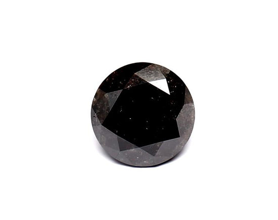 1.31 Carat Natural Black Round Diamond GIA