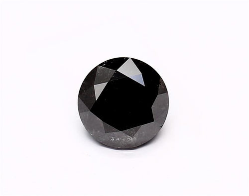 1.15 Carat Natural Black Round Diamond GIA