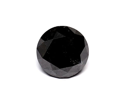 1 Carat Natural Black Round Diamond GIA