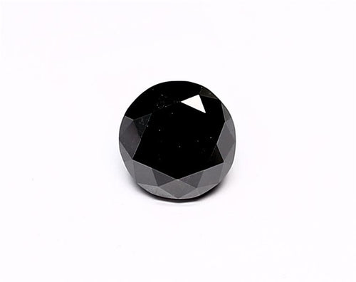 1.08 Carat Natural Black Round Diamond GIA