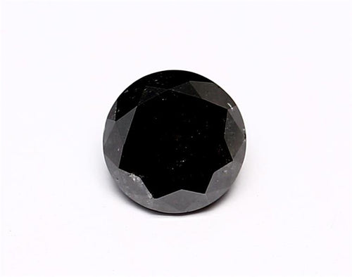0.42 Carat Natural Black Round Diamond GIA