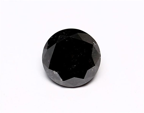 0.42 Carat Natural Black Round Diamond GIA