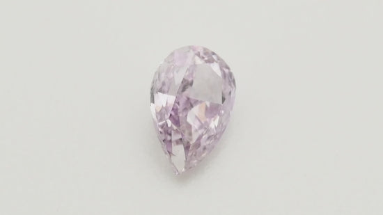 0.25 Carat Fancy Pink Purple Pear Diamond SI1 GIA