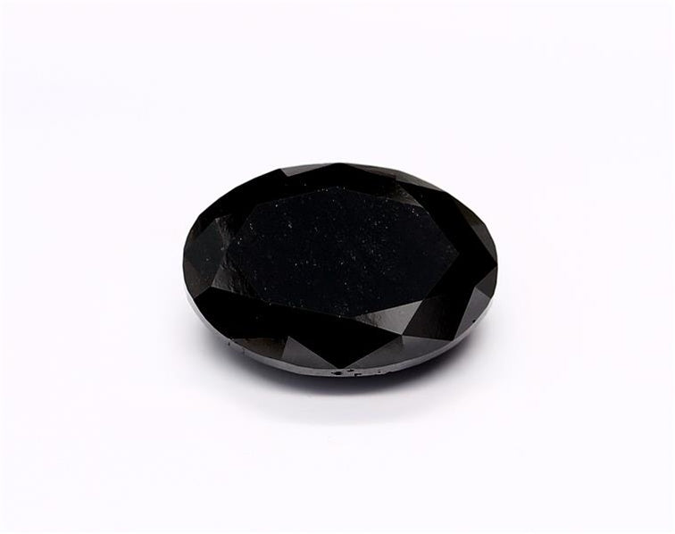 5.6 Carat Black Oval Diamond