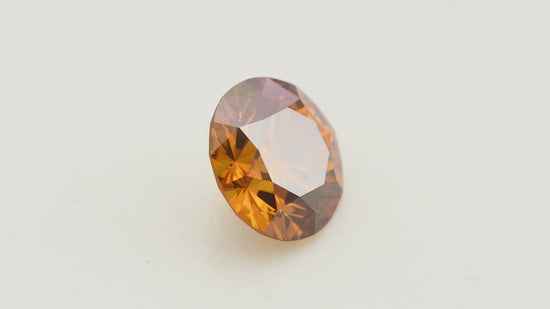 0.42 Carat Fancy Deep Brownish Yellowish Orange Round Diamond SI1 GIA