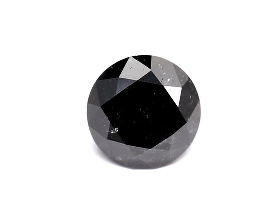 0.52 Carat Natural Black Round Diamond GIA