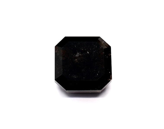 2.49 Carat Natural Black Sq emerald Diamond GIA