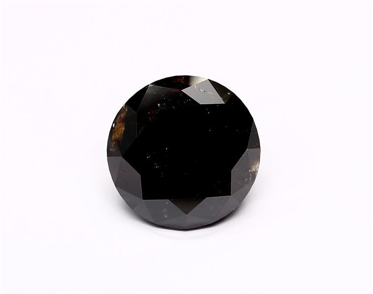 4.28 Carat Black Round Diamond