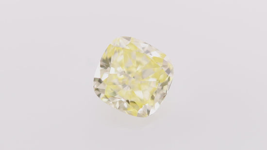 0.71 Carat Fancy Light Yellow Cushion Diamond VS2 GIA