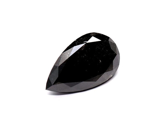 2.16 Carat Natural Black Pear Diamond GIA
