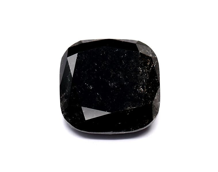 4.11 Carat Black Cushion Diamond