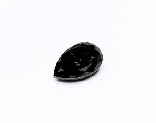 2.64 Carat Natural Black Pear Diamond GIA