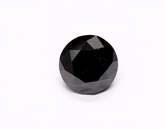 1.22 Carat Natural Black Round Diamond GIA