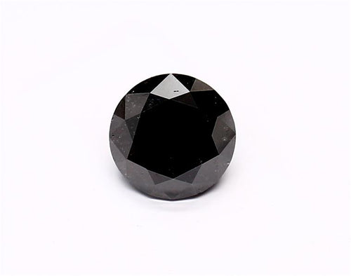 1.14 Carat Natural Black Round Diamond GIA