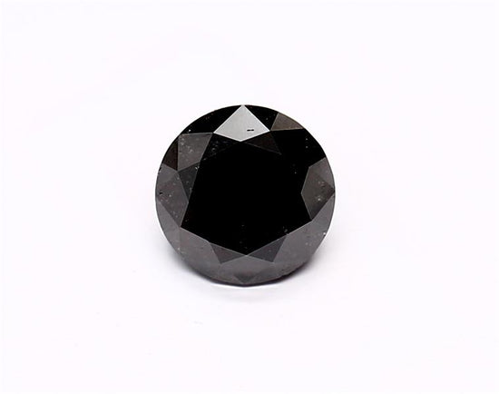 1.14 Carat Natural Black Round Diamond GIA