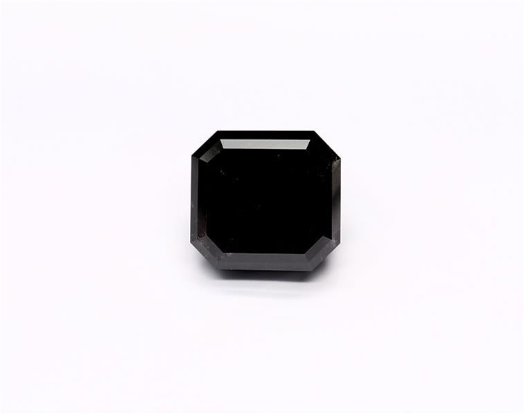 6.4 Carat Natural Black Emerald Diamond GIA