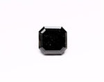 3.64 Carat Natural Black Sq emerald Diamond GIA