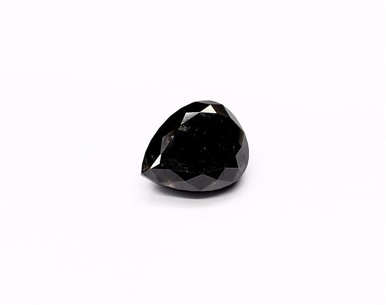 2.29 Carat Natural Black Pear Diamond GIA