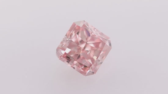 0.65 Carat Fancy Orangy Pink Radiant Diamond SI2 GIA